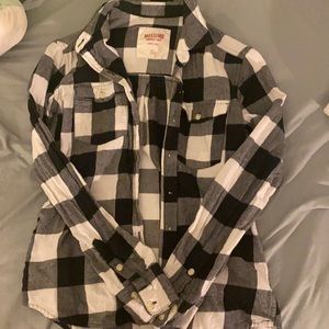 black and white flannel